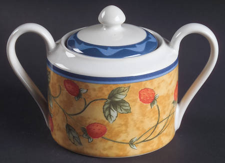 Strawberry Sugar Bowl & Lid