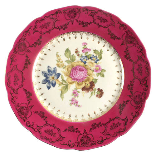 661-3477 Maroon Dinner Plate