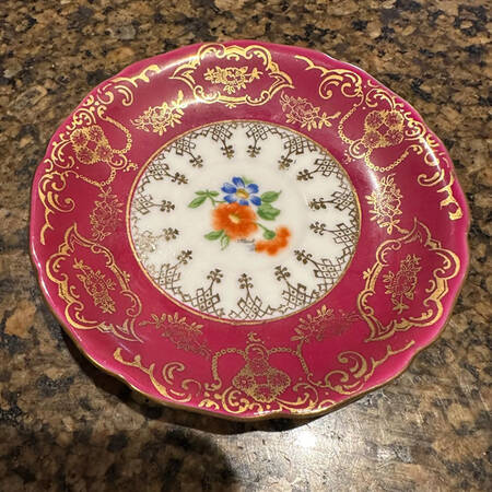 661-3477 Maroon Saucer for Demitasse Cup
