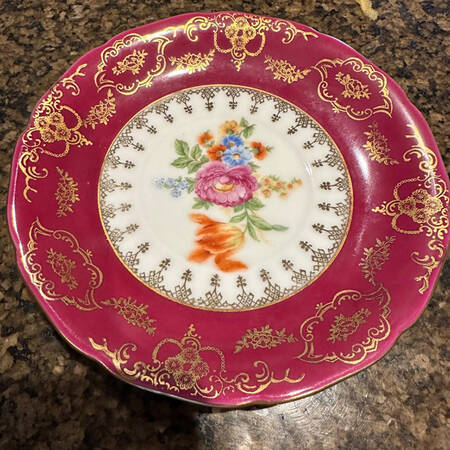 661-3477 Maroon Saucer for Cream Soup Bowl