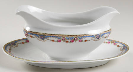 PUN31 Gravy Boat with Attached Underplate by Porcelain Union