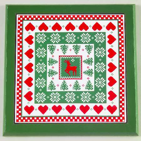 Northwoods Square Wood Frame  Trivet