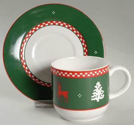 Northwoods Flat Cup & Saucer Set