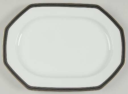 Black Dress 14" Oval Serving Platter