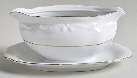 Contessa Gravy Boat with Attached Underplate