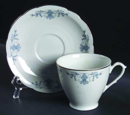 Regency Flat Cup & Saucer Set by Cmielow (Poland)