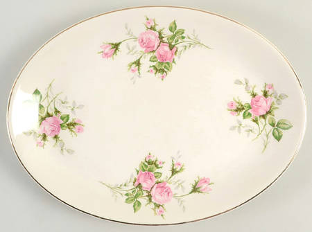 Moss Rose 11" Oval Serving Platter