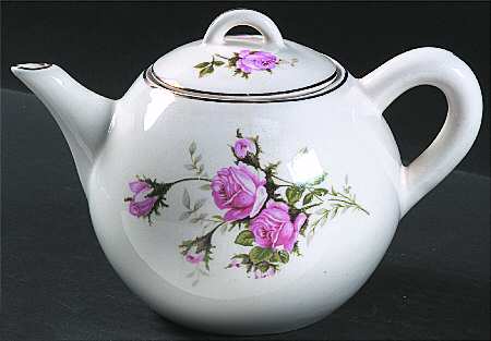 Moss Rose Teapot & Lid