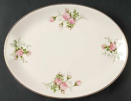 Moss Rose 13" Oval Serving Platter