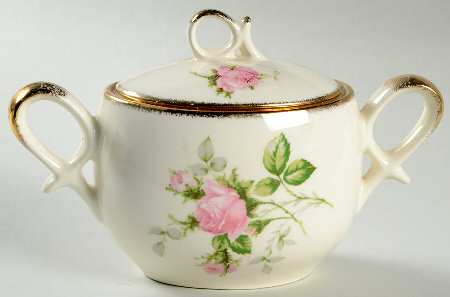 Moss Rose Sugar Bowl & Lid