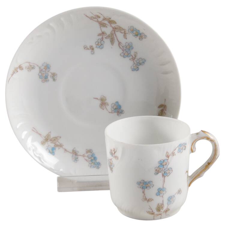 Schleiger 1300 Flat Demitasse Cup & Saucer Set