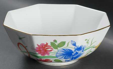 Flores 8" Octagonal Vegetable Bowl