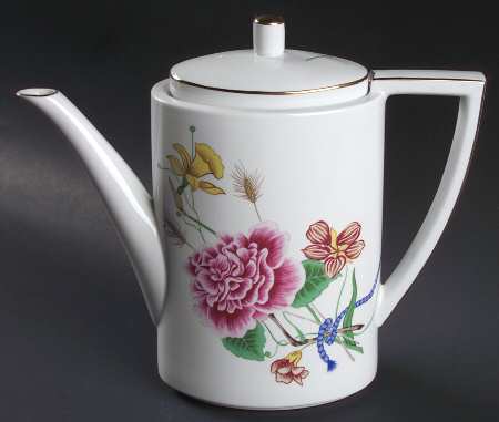 Flores Oval Coffee Pot & Lid