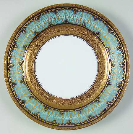 Golden Fire Blue Salad Plate