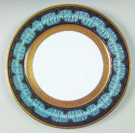 Golden Fire Blue Service Plate (Charger)
