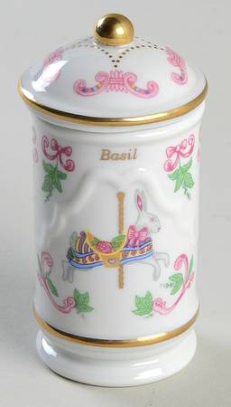 Carousel Basil Spice Jar & Lid