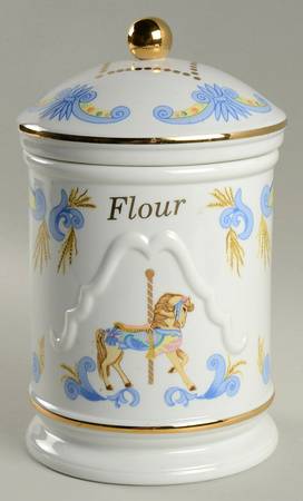 Carousel Flour Canister & Lid