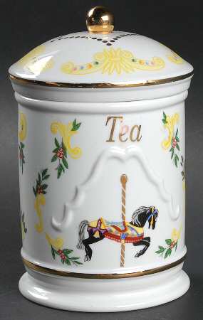 Carousel Tea Canister & Lid