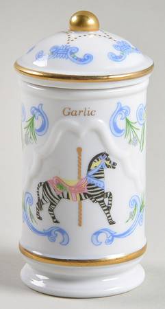 Carousel Garlic Spice Jar & Lid