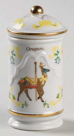Carousel Oregano Spice Jar & Lid
