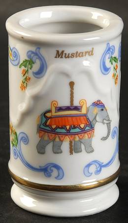 Carousel Mustard Spice Jar No Lid