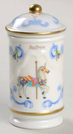 Carousel Saffron Spice Jar & Lid