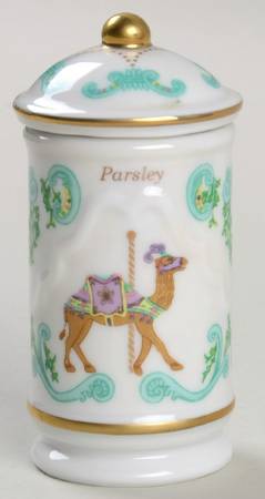Carousel Parsley Spice Jar & Lid