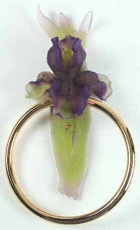 Iris Glass & Metal Towel Holder