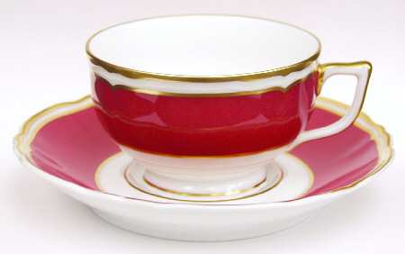 Polka Red Footed Cup & Saucer Set