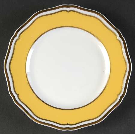 Polka Yellow Bread & Butter Plate