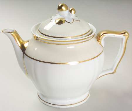 Polka Ivory Teapot & Lid