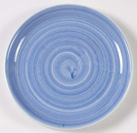 Solids Brush Blue Salad Plate