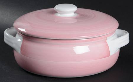 Solids Brush Pink 2 Qt Round Covered Casserole