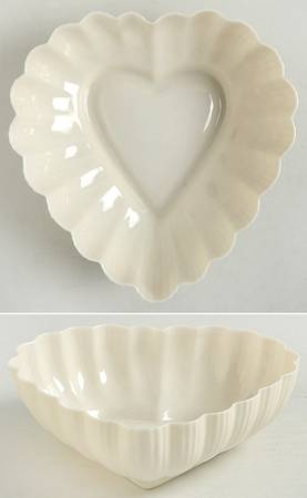 Leaf, Shell & Heart Shaped Plates 6'' Heart Shaped Bowl