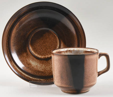 Oasis Flat Cup & Saucer Set by Corum Ceram (Japan)