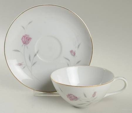 Princess Rose Flat Cup & Saucer Set