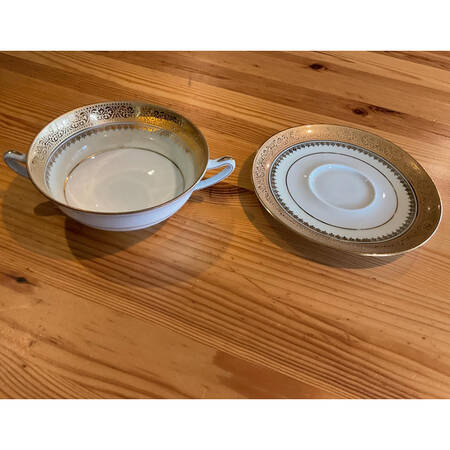 CHF398 Flat Bouillon Cup & Saucer