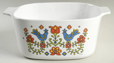 Country Festival 3 Quart Square Casserole No Lid