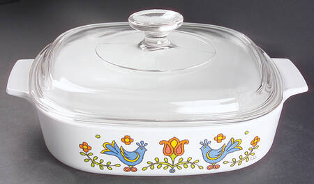 Country Festival 1.5 Quart Square Casserole with Lid