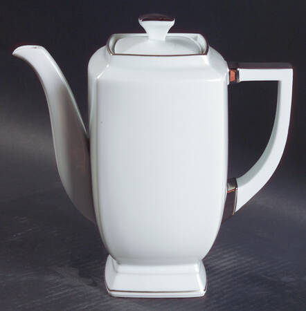 Prelude Platinum (Trim & Verge) Tea/Coffee Pot & Lid