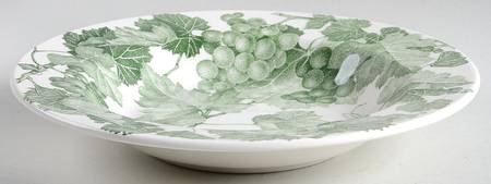 PRL12-Green Rim Soup Bowl