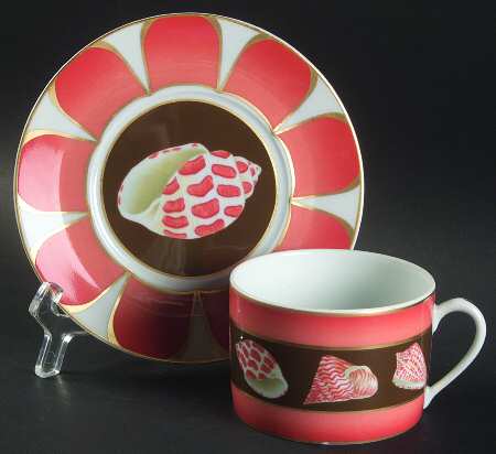 Coquilles Des Mers Flat Cup & Saucer Set