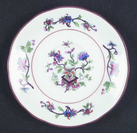 Flower Pot (Brown Trim, Scalloped) Saucer