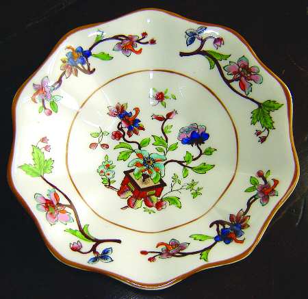 Flower Pot (Brown Trim, Scalloped) Saucer for Demitasse Cup