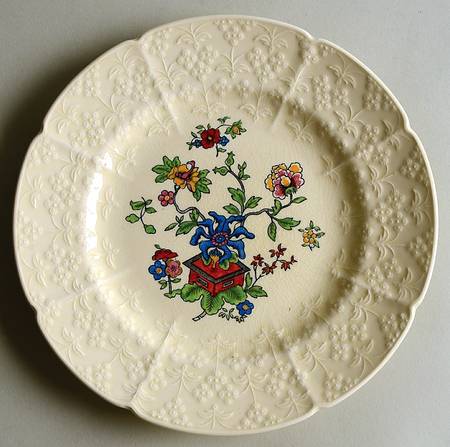 Flower Pot (Cream) Salad Plate