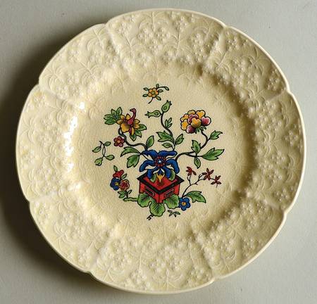 Flower Pot (Cream) Bread & Butter Plate