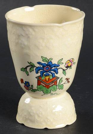 Flower Pot (Cream) Double Egg Cup