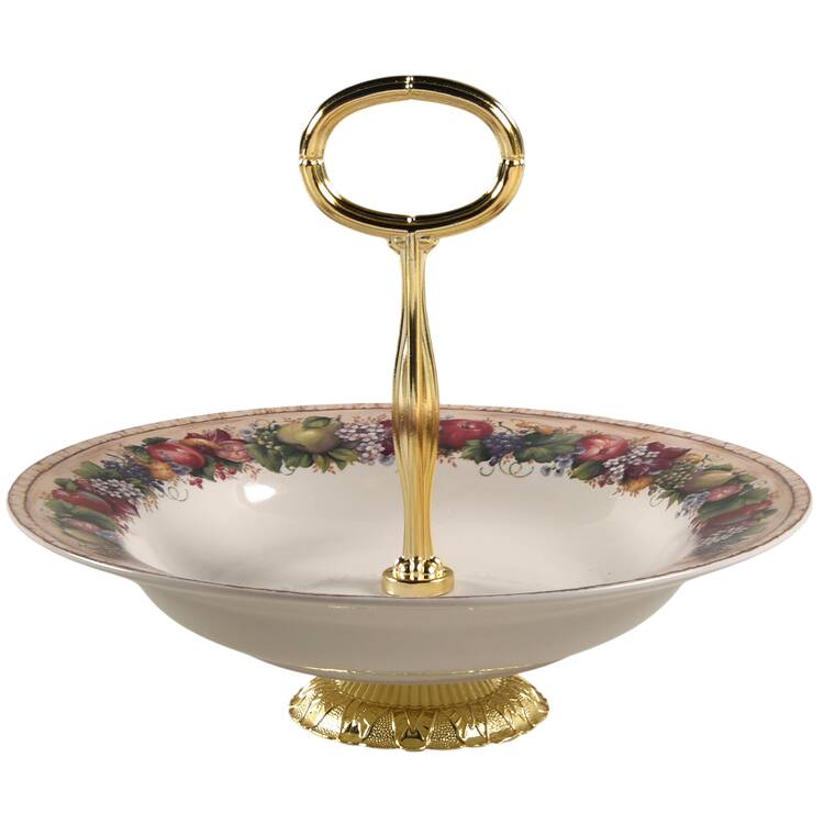 Windsor 6"-7" Handled Footed Nut Dish HC
