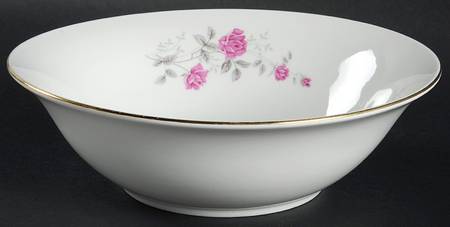Rose Hebi (Gold Trim) 9" Round Vegetable Bowl