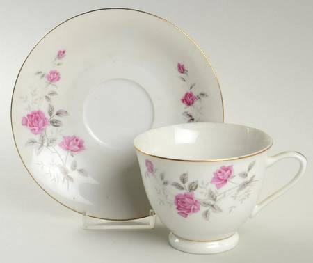 Rose Hebi (Gold Trim) Footed Cup & Saucer Set